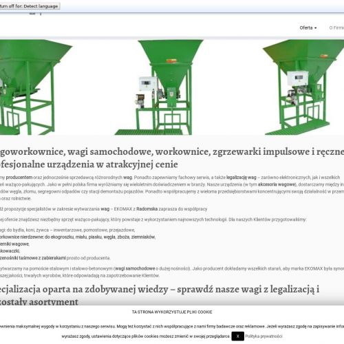 Producent wag legalizacja w Radomsku