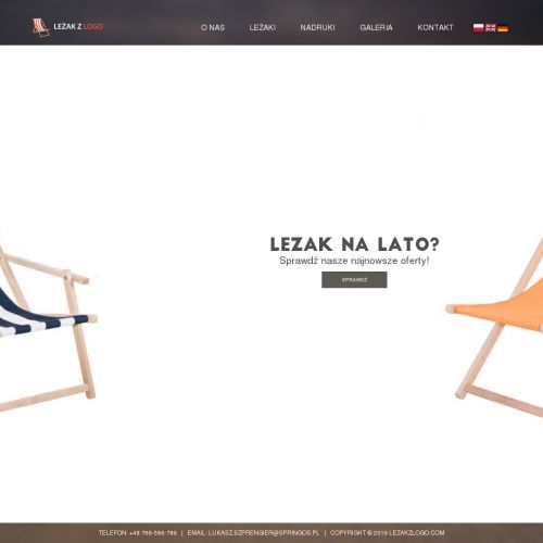 Leżak z własnym napisem w Krakowie