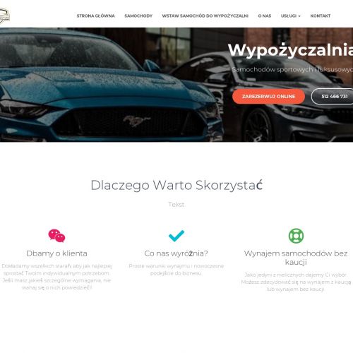 Warszawa - wypożyczalnia aut luksusowych bez kaucji