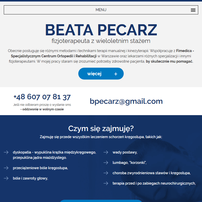 Gabinet fizjoterapii Warszawa