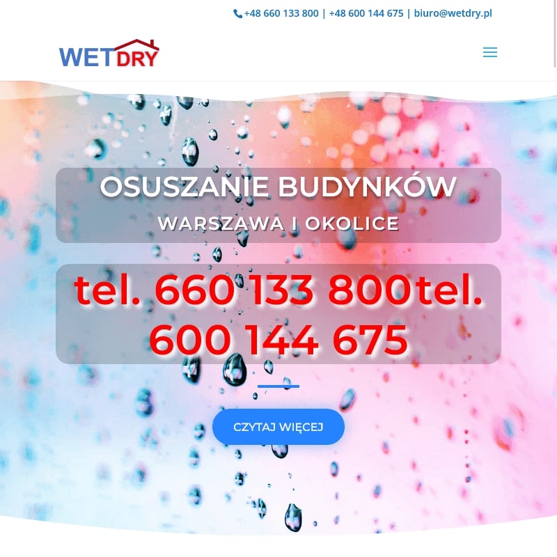 Osuszanie po zalaniu Warszawa